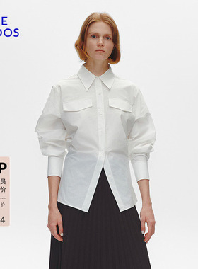 BLUE ERDOS 春季气质简约纯棉设计感收腰衬衫上衣B255HB011