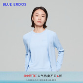 ERDOS女装 BLUE 女 秋冬V领单排扣纯色通勤休闲舒适针织开衫