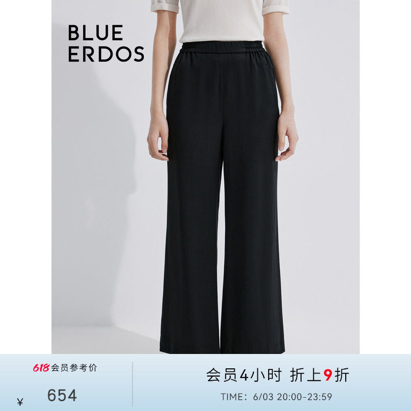 BLUE ERDOS 通勤休闲宽松垂感阔腿休闲裤B245M1024