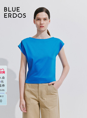 【星云蓝】BLUE ERDOS 简约纯棉短袖T恤上衣B245H7011