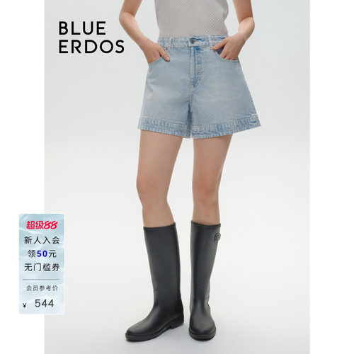 blueerdos通勤A字女装牛仔短裤