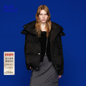 BLUE 微廓羽绒服外套 复古休闲可拆卸帽白鸭绒短款 ERDOS冬季 新品