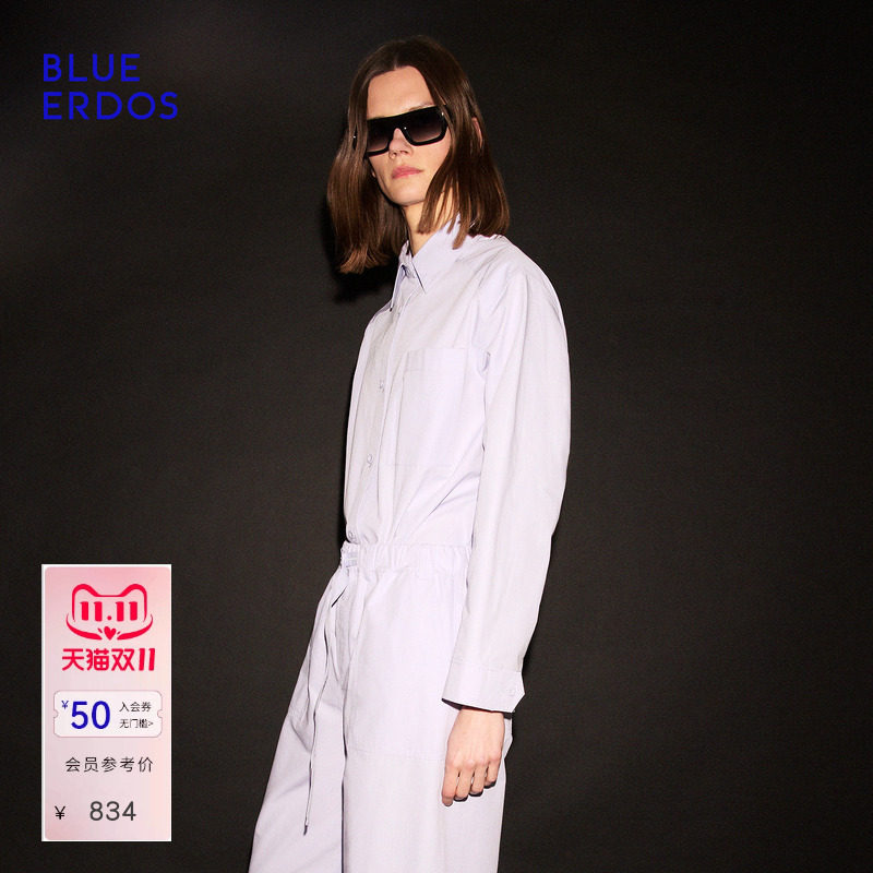 BLUE ERDOS 秋季高智工装风设计感剪裁衬衫式女外套B556HB001