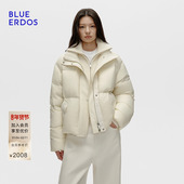 BLUE 立领泡芙羽绒服外套B256JF023 miu系百搭短款 ERDOS冬季 新品