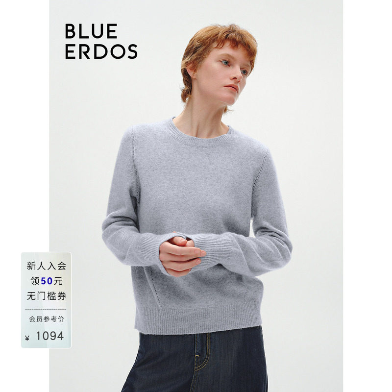 【100%山羊绒】BLUE ERDOS秋季格雷针织套衫女B246A0001图片