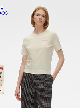 BLUE ERDOS 冬季舒适简约圆领半袖针织衫短袖T恤B255D0034