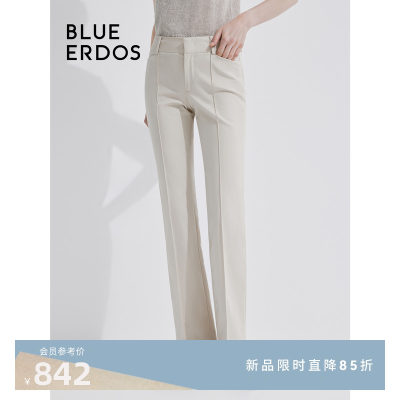 blueerdos棉锦纶混纺西装裤