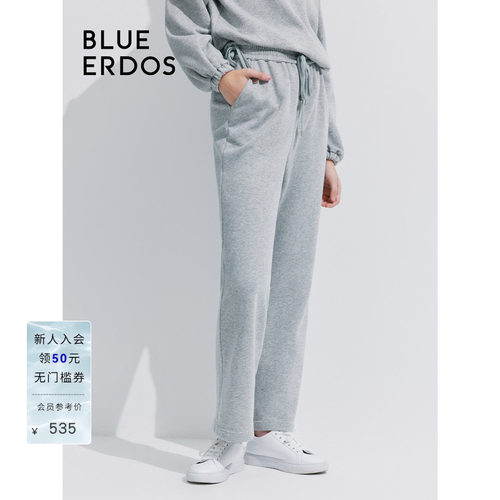 blueerdos棉混纺汗衫布女裤