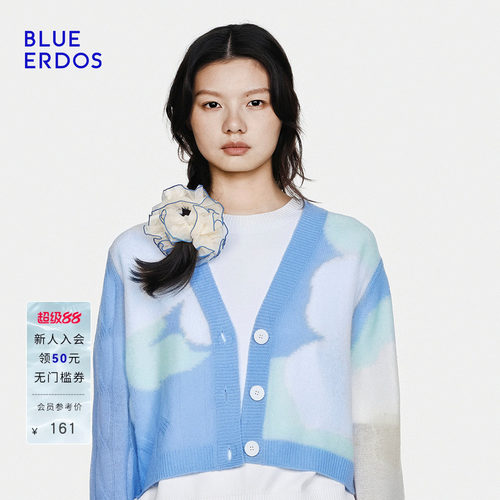 BLUE ERDOS2026春季新品元气感撞色卷边气质装饰发圈女