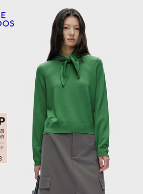 BLUE ERDOS 春季新时尚优雅圆领套衫（可拆卸三角巾）B256D0023