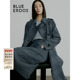 BLUE 100%绵羊毛 ERDOS秋冬英伦风毛呢大衣外套女B246K5001