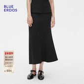 BLUE ERDOS春秋气质通勤莫代尔混纺鱼尾裙半裙B255F3003