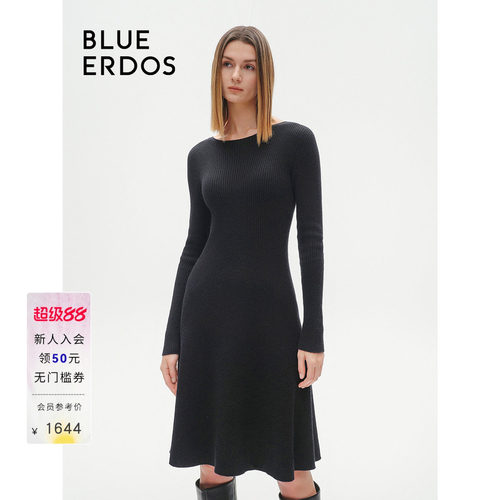 【100%山羊绒】BLUE ERDOS弹力修身连衣裙B246A6003