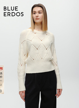 【100%山羊绒】BLUE ERDOS圆领针织套衫B246A0062