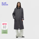复古简约深灰色中长款 BLUE 新品 春季 双面穿风衣B256J4006 ERDOS