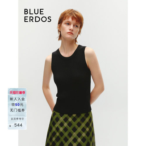 blueerdos羊毛羊绒针织背心