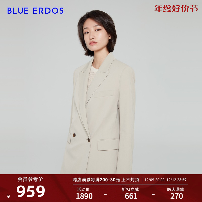 BLUE ERDOS女装 春夏通勤气质高级感双排扣小西装女外套