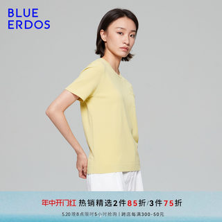 BLUE ERDOS女装 春夏简约纯色简约短袖T恤女打底衫上衣夏装