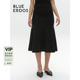 复古百搭全羊毛A型鱼尾半裙女B246F0005 春季 BLUE ERDOS