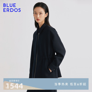 户外风通勤简约腰部抽绳设计感外套 BLUE ERDOS春秋女装