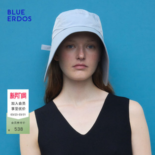 BLUE 圆顶轻便大帽檐户外防晒遮阳帽B255S7005 ERDOS春季