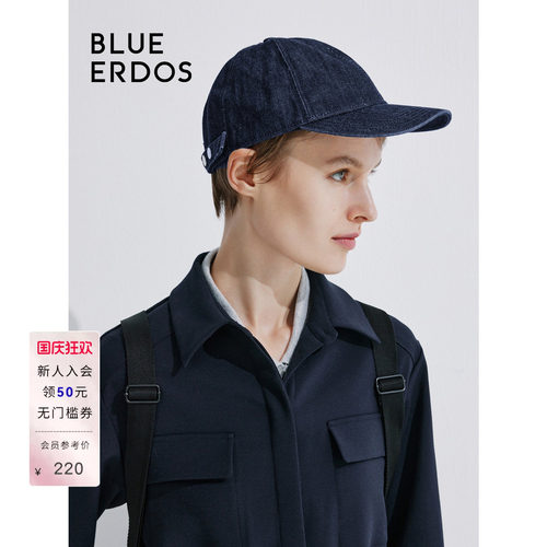 BLUE ERDOS棉麻混纺牛仔棒球帽女鸭舌帽B245S7003
