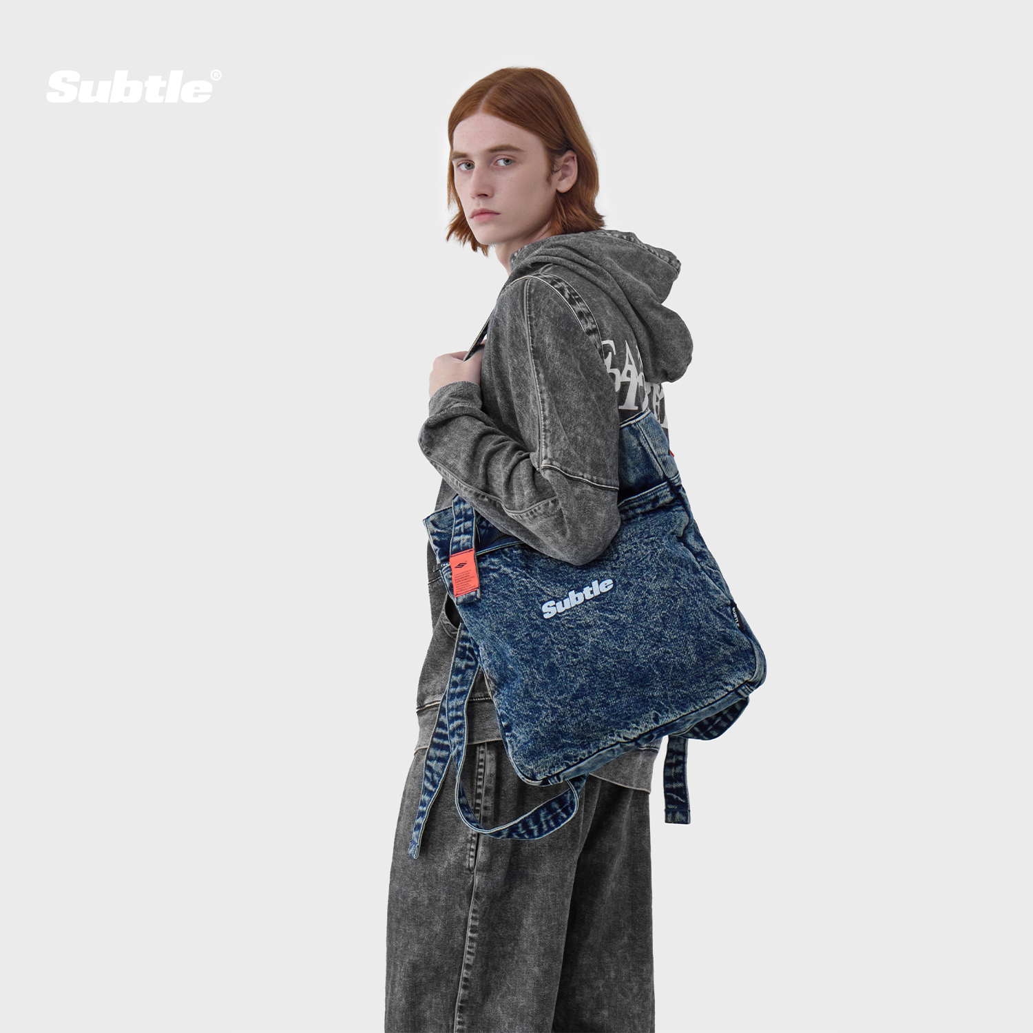 subtle多功能休闲风复古单肩包