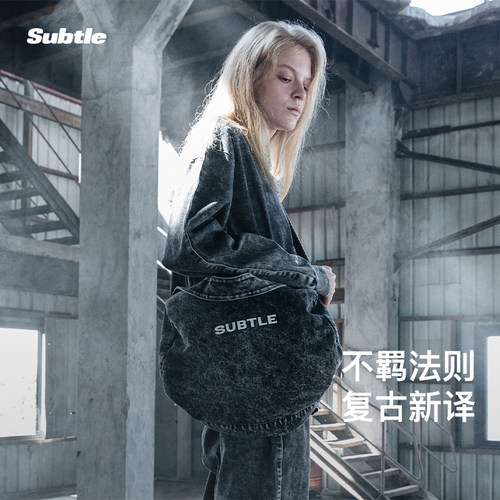 SUBTLE【李小冉同款】牛仔旅行包
