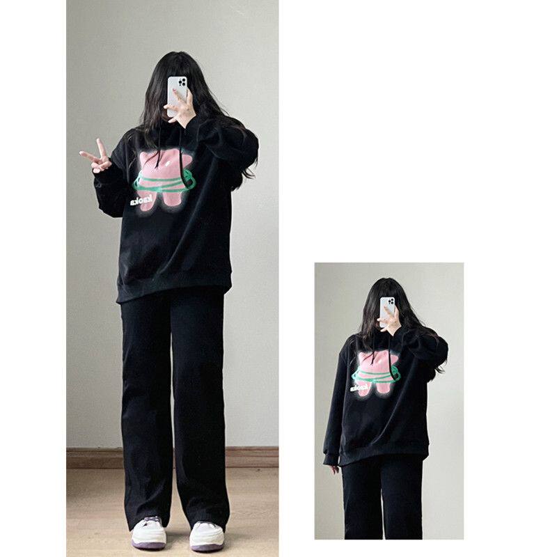 여성을 위한 하이웨이스트 다용도 지방 MM 청바지 신상 슬림 스트레이트 300 캐티 대형 배형 체형 와이드 롱 팬츠