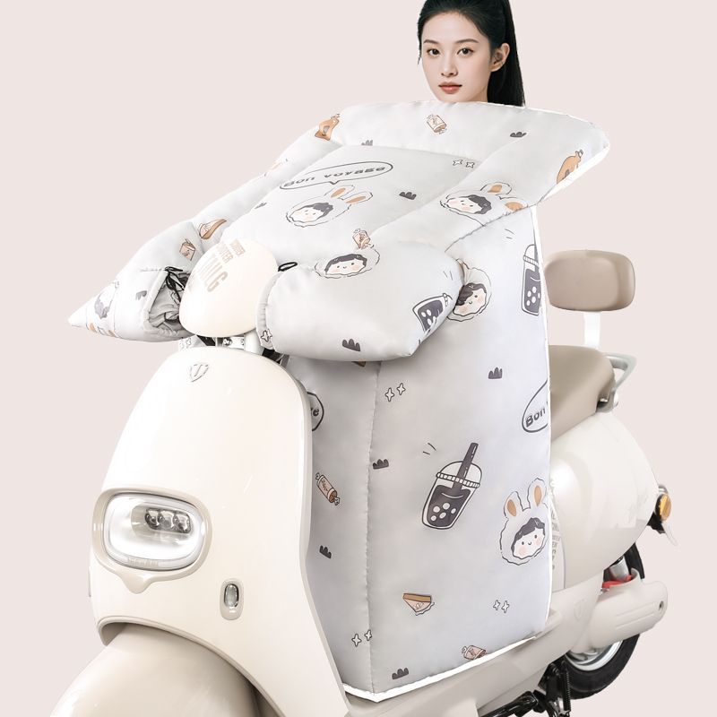 电动车挡风被冬季2025新款加绒加厚保暖电瓶摩托三轮车带小孩防寒