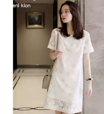 Malcenl klon summer gentle that is exquisite white bronzing dendritic lace small straight dress summer woman