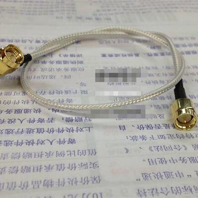 射频连接线 SMA-JJW 内螺纹内针一头弯一头直 转接线 测试线 20CM