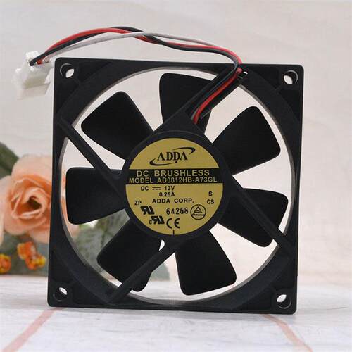 8CM 8025 12V 0.25A  AD0812HB-A73GL 静音机箱 主板3线风扇