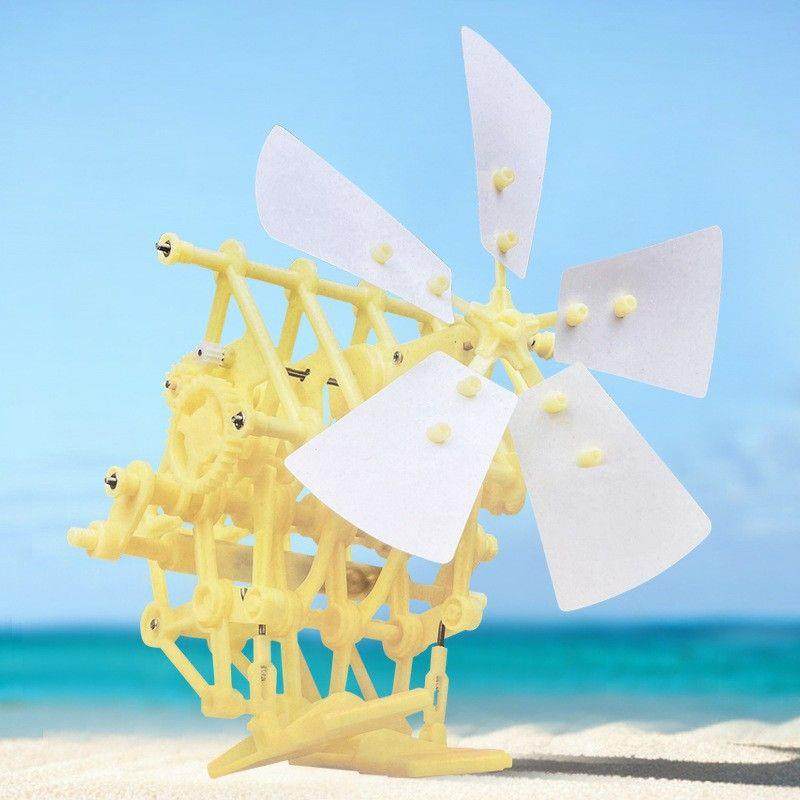 风能机甲创意拼装积木风吹动力行走机器人齿轮机械玩具男朋友礼物