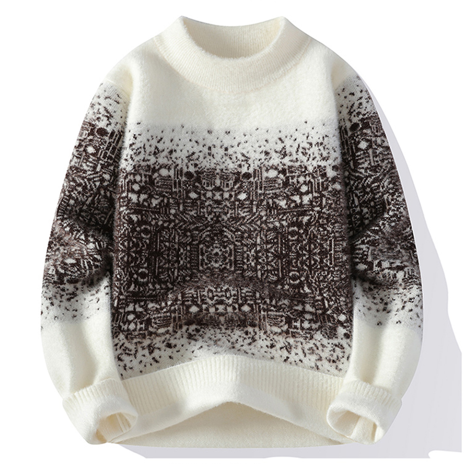 毛衣男秋冬款水貂绒加厚保暖衣服