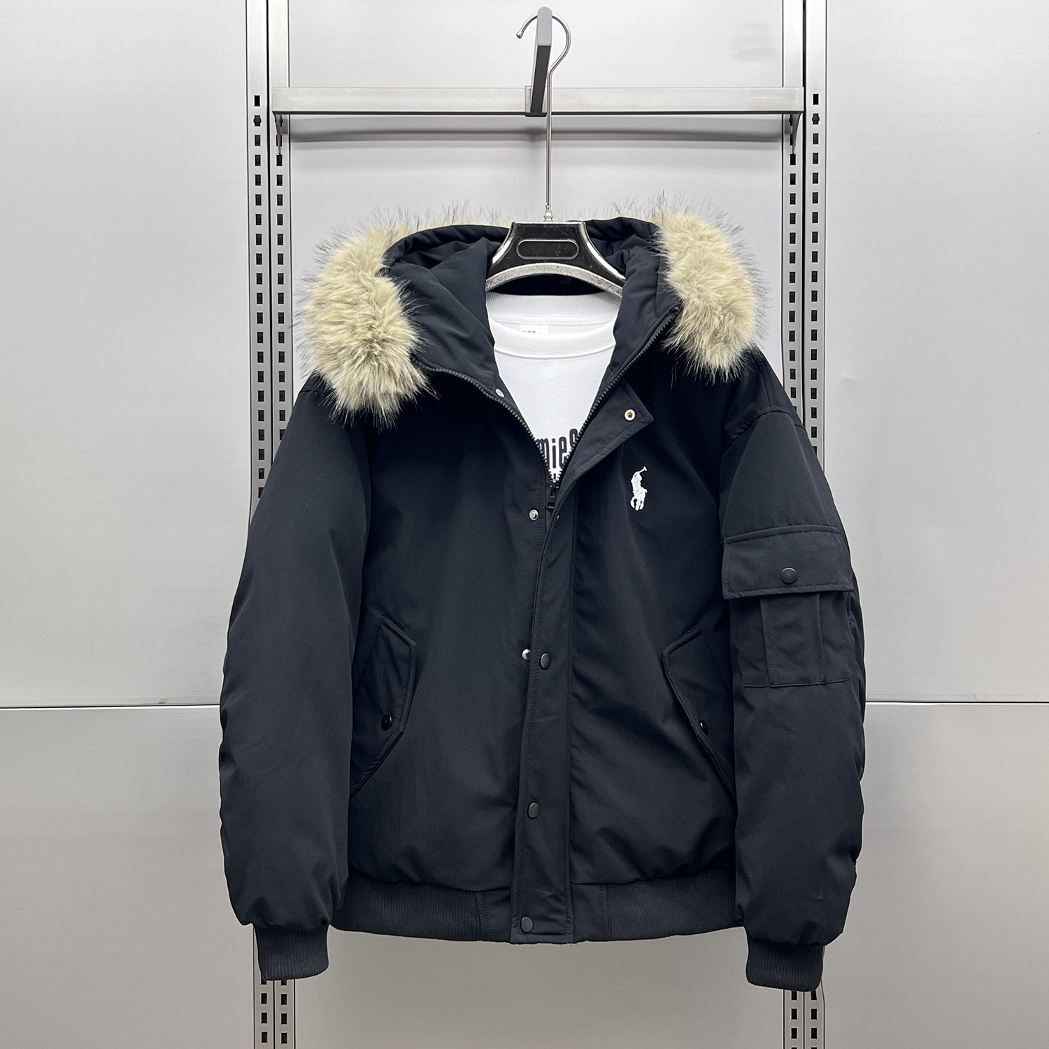 冬季大毛领座山雕棉服男士派克服