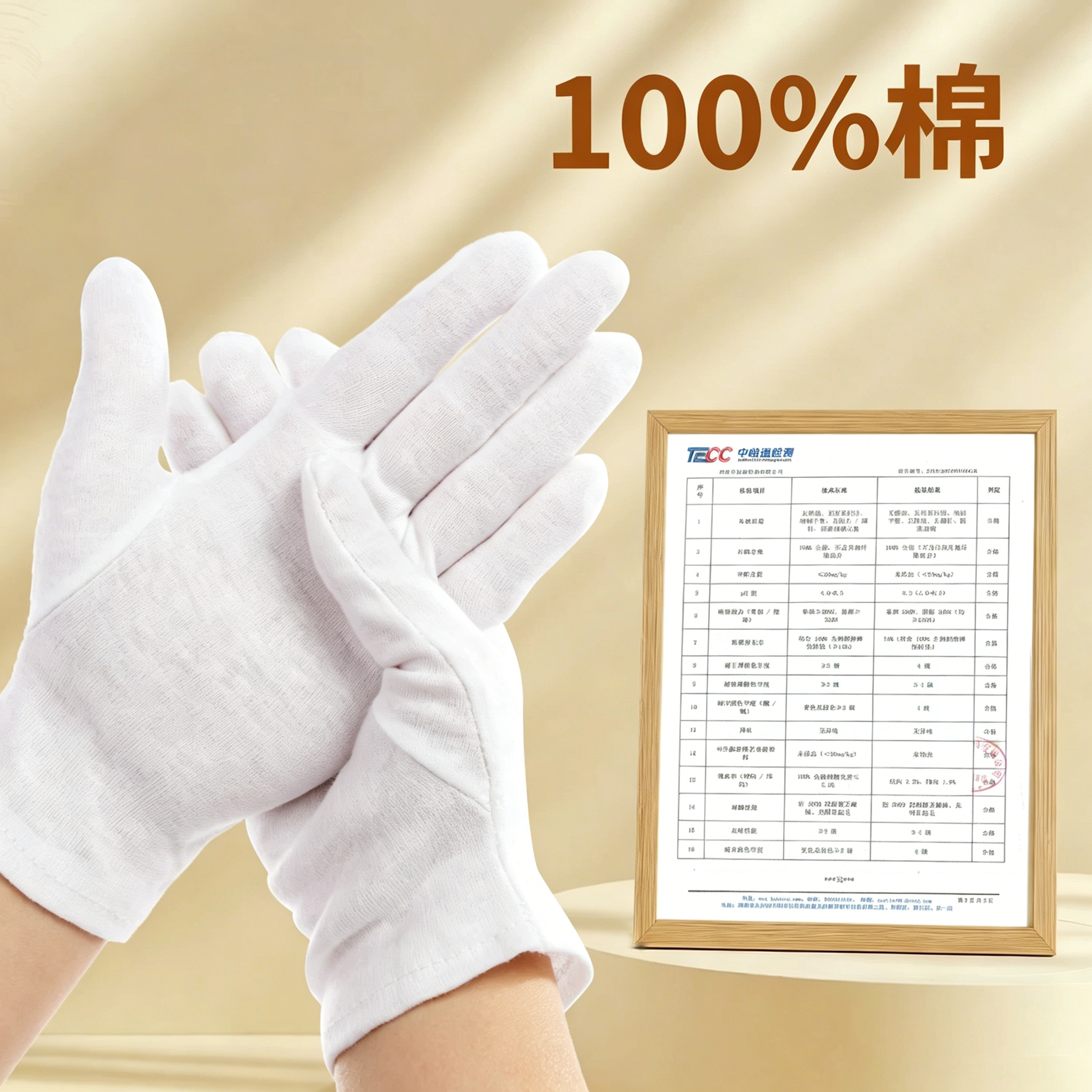 丁晴轻薄款纯棉手套男女白色线礼仪文玩透气柔软夏季吸汗防滑耐用