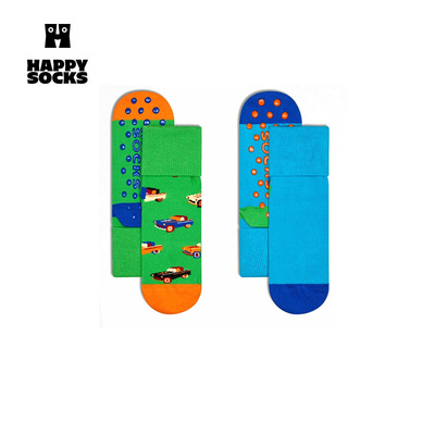 【25年新品】Happy Socks男女童秋季婴幼儿防滑袜宝宝外穿中筒袜