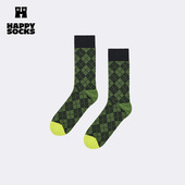 百搭菱格袜子时尚 中筒袜 Happy Socks潮牌25秋冬款 经典 系列