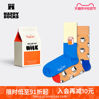 Happy Socks袜子礼盒春夏薄款堆堆袜女中筒袜ins潮牌情侣袜2双装