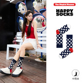 达人推荐 三双装 Happy Socks潮牌百搭经典 袜子ins风甜美中筒袜