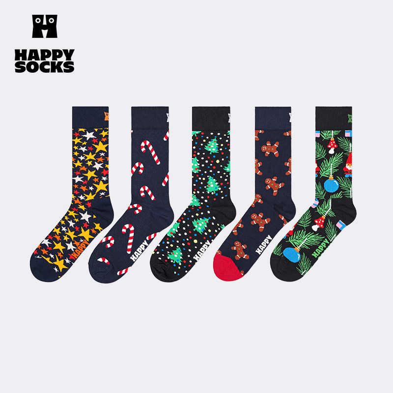 【春秋款】Happy Socks圣诞趣味个性百搭袜子创意小众中筒袜潮