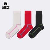 纯色舒适袜子百搭小众中筒袜 Socks潮牌个性 25秋冬款 Happy