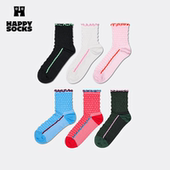 卷花边4 1袜子百搭潮流中筒袜女 Socks经典 个性 25秋冬款 Happy