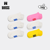纯色袜子百搭时尚 休闲短袜 Happy Socks潮牌个性 25秋冬款 3双装