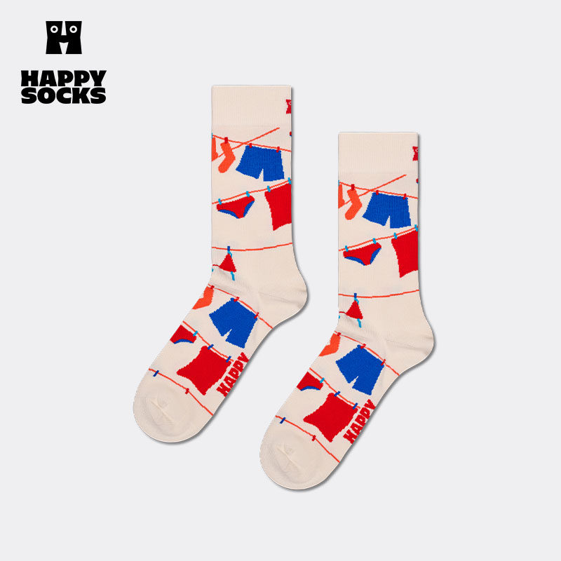 【2026新款】Happy Socks夏日个性创意袜子潮牌沙滩裤设计中筒袜