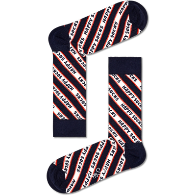 Happy Socks秋季款袜子女男袜多巴胺时尚纯色拼接亮色袜中筒袜