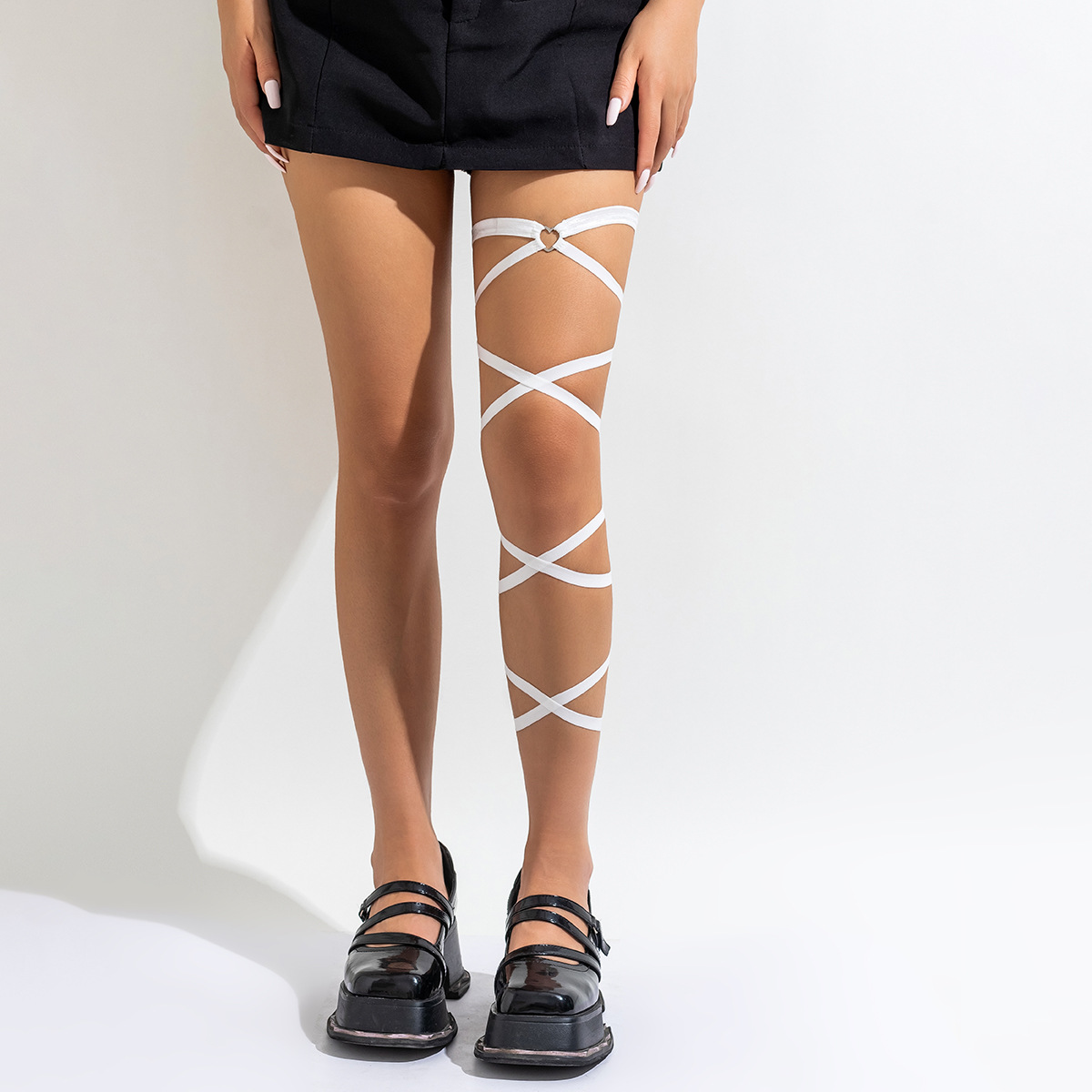 Cross heart leg loop elastic strap leg chain交叉腿环绑带腿链
