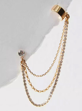 Personalized Ear Hole Free Earbone Clip Chain Earrings