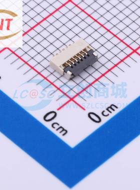 FFC/FPC连接器 HC-FPC-05-10-6RLTAG SMD,P=0.5mm,卧贴 翻盖式 6P